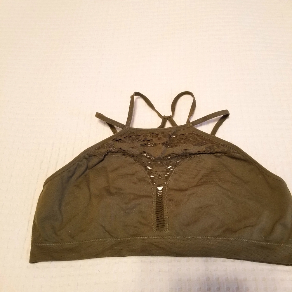 Cato Dark Green Racerback Bralette